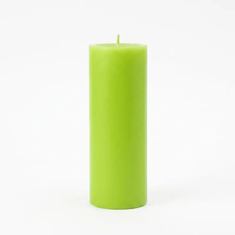 Giant Pillar Candle in vibrant green, measuring 27cm x 9cm, offering long-lasting ambiance.
