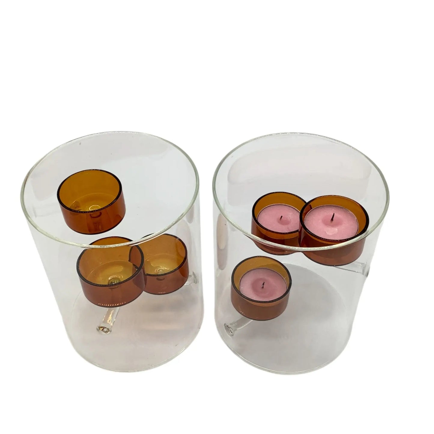 2 vHurricane Glass Candle Holder