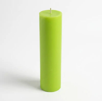 Tall Candle - vibrant green color, 30cm x 7cm, handcrafted premium soy and palm wax blend