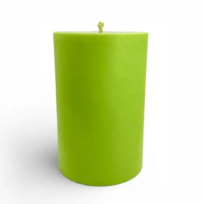 Extra Large Pillar Candle 1.1kg in green color, home decor centerpiece