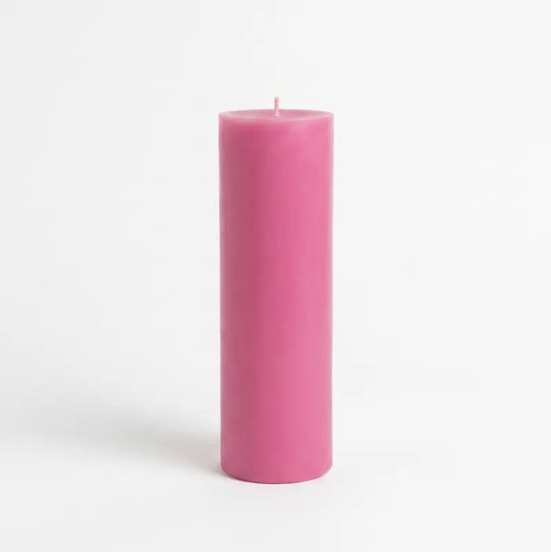 Giant Pillar Candle in vibrant pink color, measuring 27cm x 9cm for impactful lighting and ambiance.