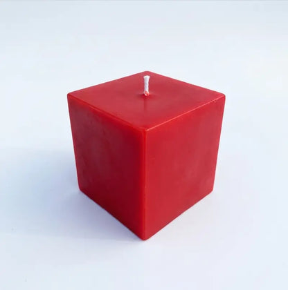 Customisable Candle - Extra Large red square pillar