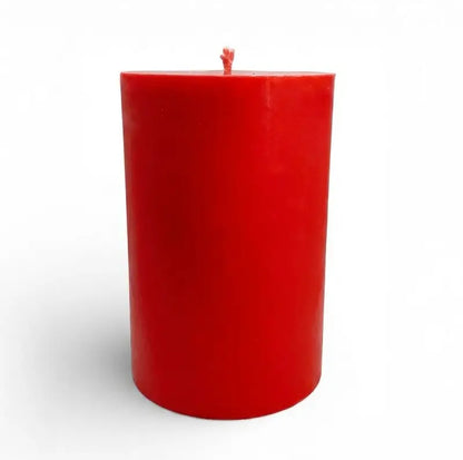 Red Extra Large Pillar Candle 1.1kg for home decor with customizable color and scent options, perfect as a statement centerpiece.
