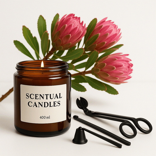 Scented Soy Candle Set with Care Kit
