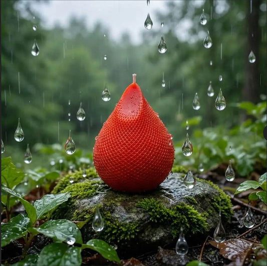 Water drop Candle in the rain