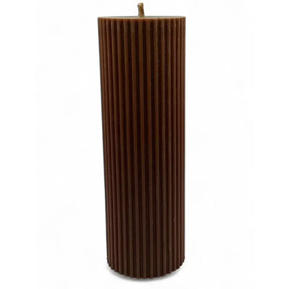 250g Ribbed Australian Sandalwood Scented Soy Pillar Candle