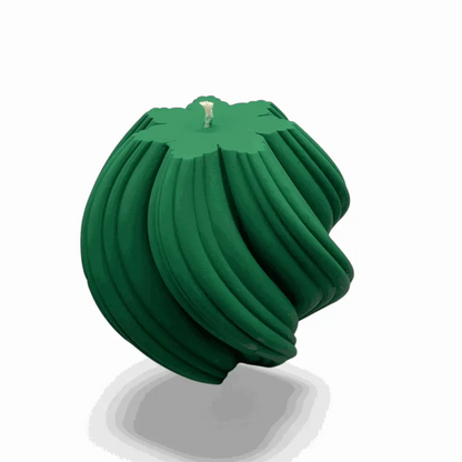 Green Rainforest Sculptural Ball Candle 