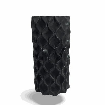 490g Geometric Black Vanilla Scented Soy Pillar Candles