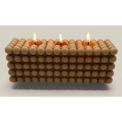 Bubble Candle - Elegant Three Wick Rectangle
