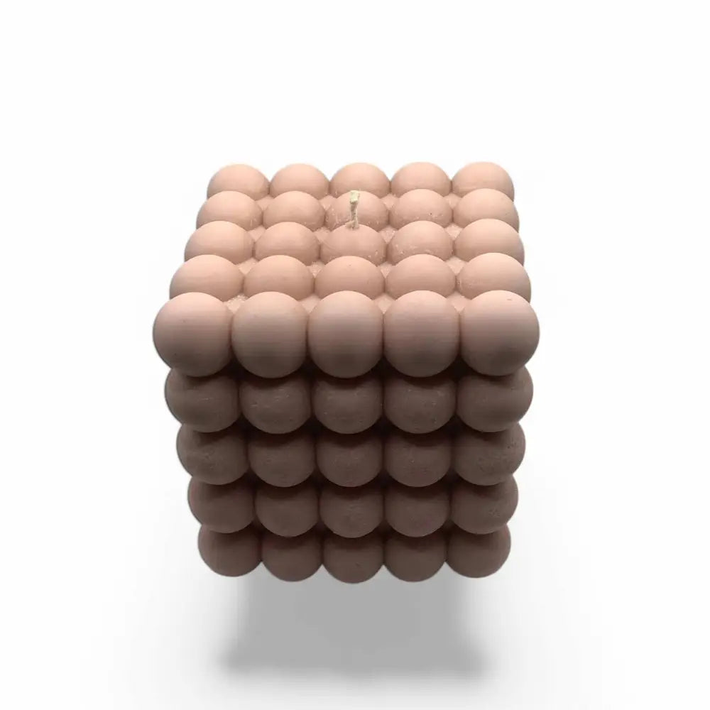 Beige Bubble Cube Candle