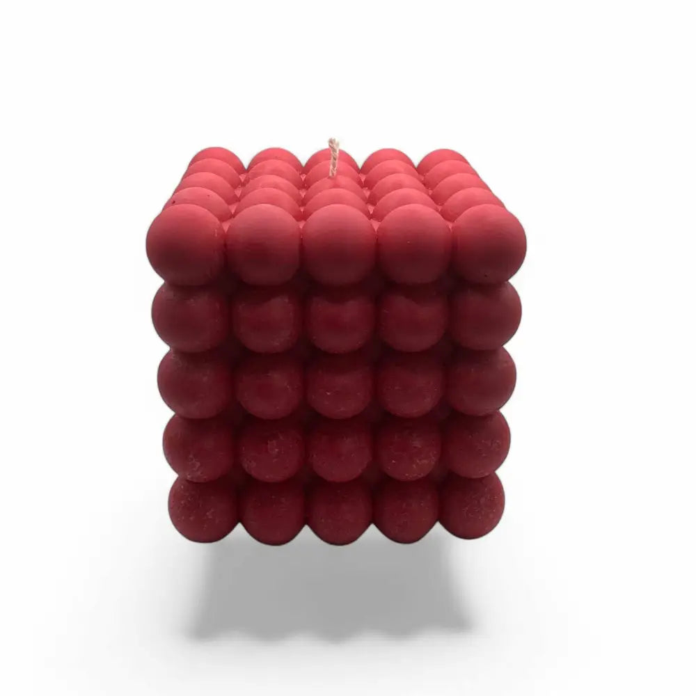 Vanilla Cinnamon Red Bubble Cube Candle
