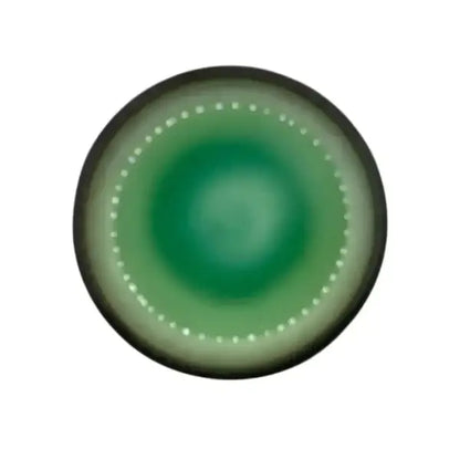 Green ceramic candle holder on a white background
