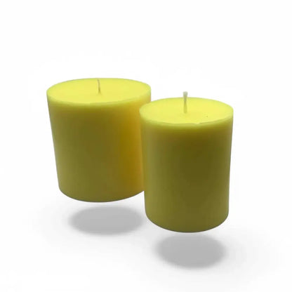 Fruit Scented Soy Candle Set of 2, natural aroma, relaxing home decor.