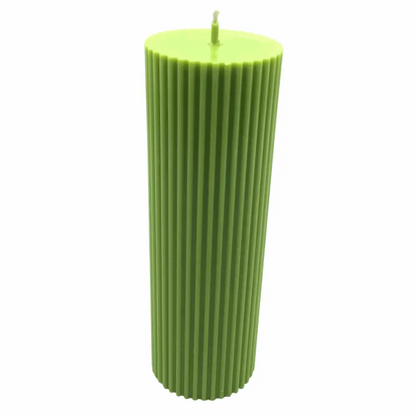 250g Ribbed Column Gardenia Scented Soy Pillar Candle