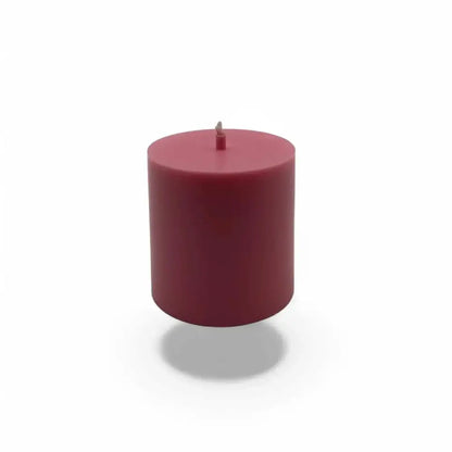 Honeysuckle Candles Scented Soy Pillar in red, capturing springtime's floral bliss with a lush, hand-poured design.