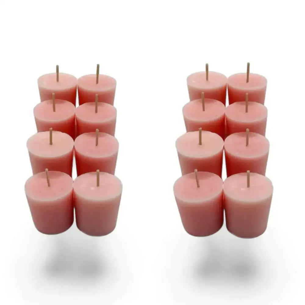 Honeysuckle votive candles, minimalist design, ideal for weddings and gatherings, handcrafted with coconut/soy wax blend.