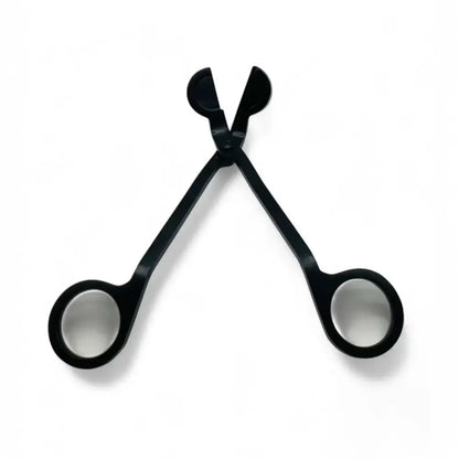 Matte black candle wick trimmer from Scented Soy Candle Set with Care Kit