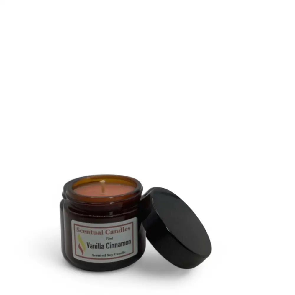 70ml Vanilla and Cinnamon Scented Soy Candle
