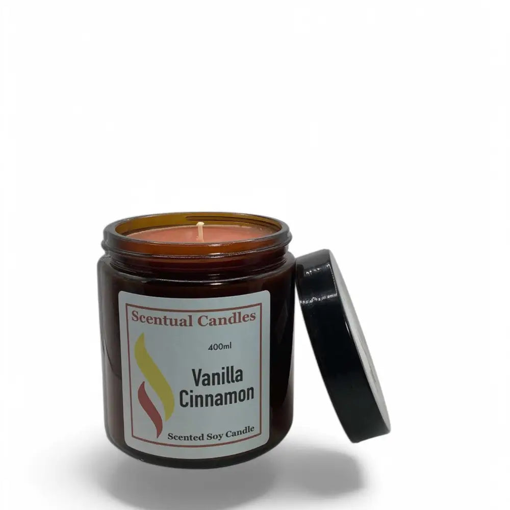 400g Vanilla and Cinnamon Scented Soy Candle Set