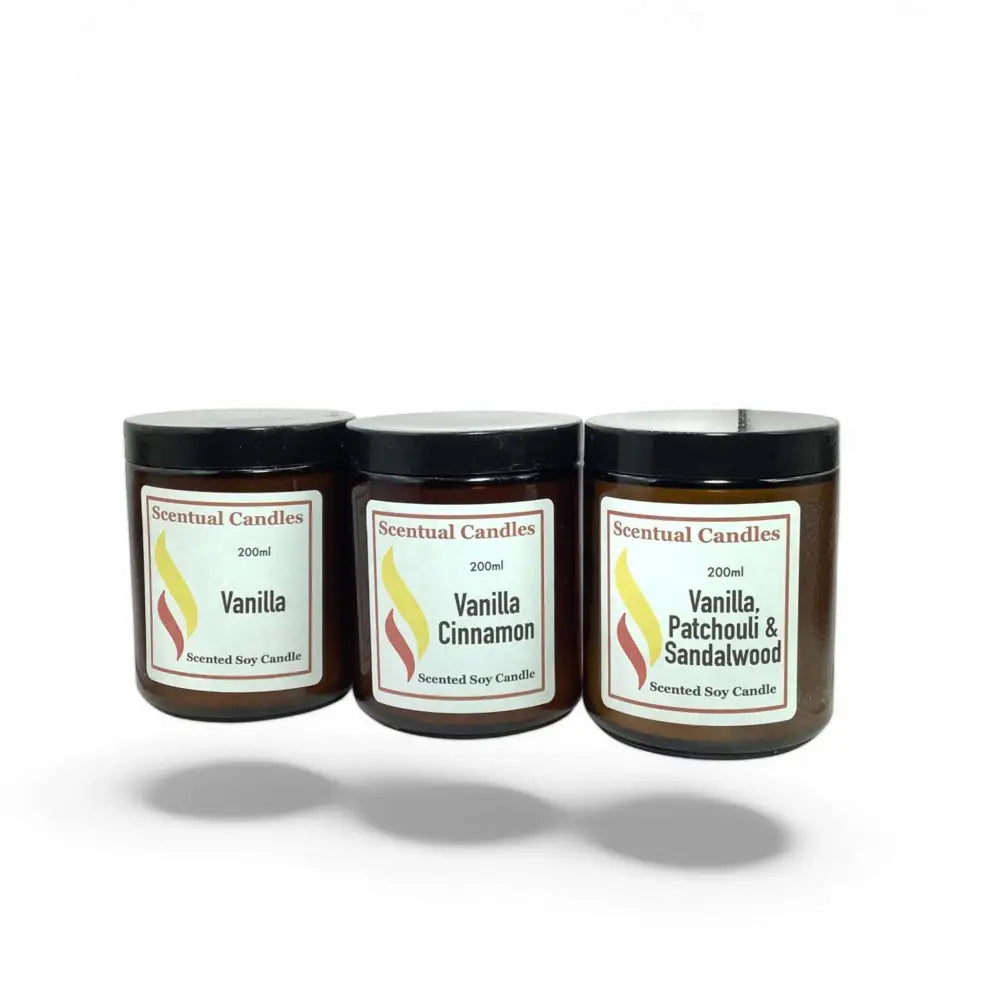 Vanilla Lovers Soy Candle Trio Set