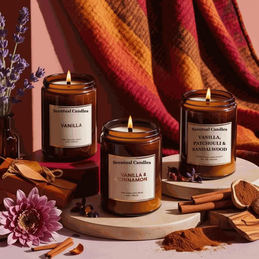 Vanilla Lovers Soy Candle Trio Set