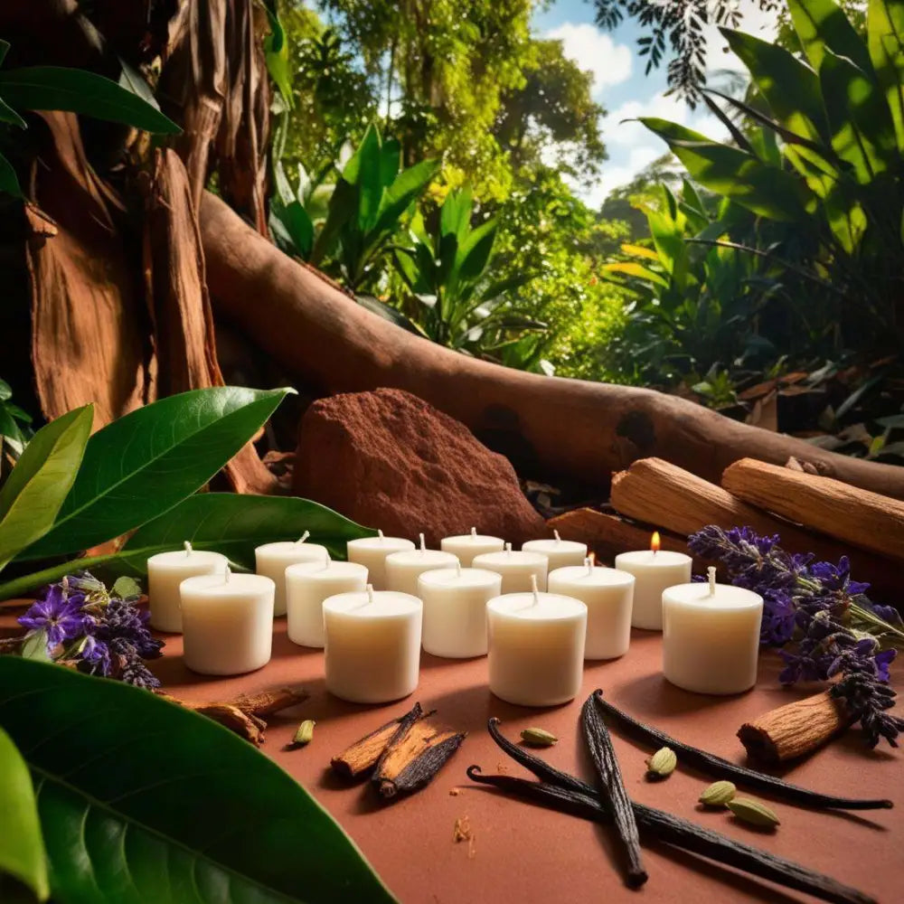 Vanilla, Patchouli and Sandalwood Scented Votive Candles