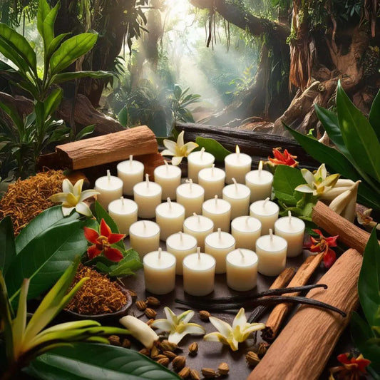Vanilla, Patchouli and Sandalwood Scented Votive Candles